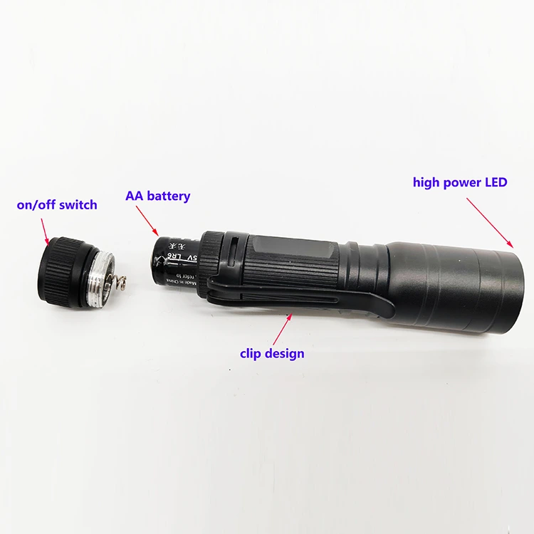 Mini Portable Zoom LED Flashlight